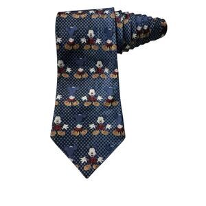 Disney Mickey Unlimited Mickey Mouse Pattern Vintage Cartoon Necktie Polyester